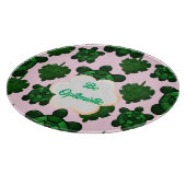 Niedliche Schildkröte hinterlässt nahtloses Muster Schneidebrett (Ecke)