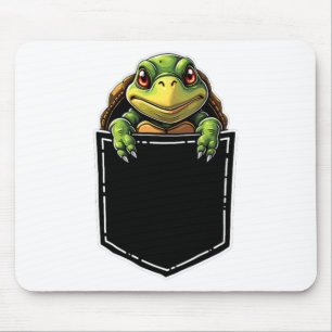 Niedliche Schildkröte im Pocketfeuer, Halloween-Ou Mousepad