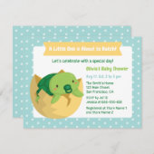 Niedliche Schildkröte in Eierdusche Einladungen (Vorne/Hinten)