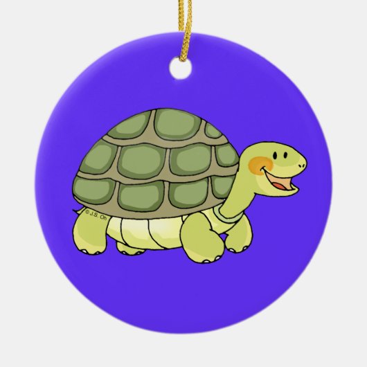 Niedliche Schildkröte Keramikornament (Vorne)