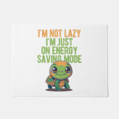 Niedliche Schildkröte, Lazy Turtle, Energie Retten Fußmatte (Vorderseite)