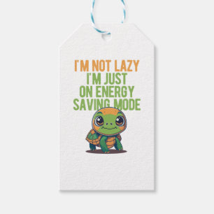Niedliche Schildkröte, Lazy Turtle, Energie Retten Geschenkanhänger