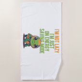 Niedliche Schildkröte, Lazy Turtle, Energie Retten Strandtuch (Vorderseite)