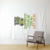 Niedliche Schildkröte, Lazy Turtle, Energie Retten Wandteppich (Beispiel (Horizontal))