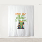 Niedliche Schildkröte, Lazy Turtle, Energie Retten Wandteppich (Vorderseite)