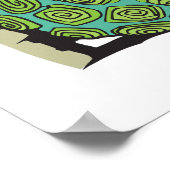 niedliche Schildkröte mit Sombrero Poster (Ecke)