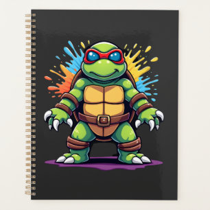 Niedliche Schildkröte mit Sonnenbrille, Farbspritz Planer