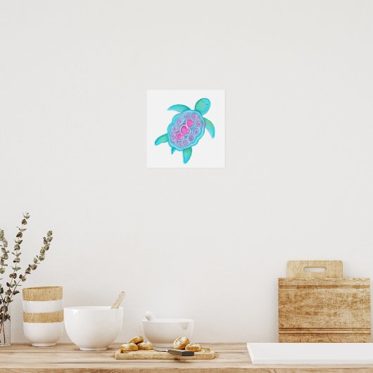 Niedliche Schildkröte Poster (Küche)