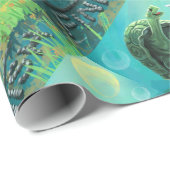 Niedliche Schildkröte und die Hase-Kunst Geschenkpapier (Rolleneckpunkt)