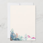 Niedliche Schildkröte unter der Meeresoberfläche Einladung (Rückseite)