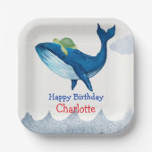 Niedliche Schildkröte Whale Rennsee Geburtstagspar Pappteller (Vorderseite)