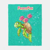 Niedliche Schildkrötedecke Fleecedecke (Vorderseite)