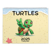 Niedliche Schildkröten feiern Urlaub Kalender (Titelbild)