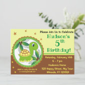 niedliche Schildkröten - Geburtstagseinladung Einladung (Stehend Vorderseite)