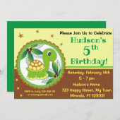 niedliche Schildkröten - Geburtstagseinladung Einladung (Vorne/Hinten)