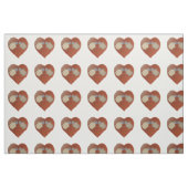 Niedliche Schildkröten mit Herzhintergrund Stoff (Fat Quarter (45,7 x 55,9 cm))