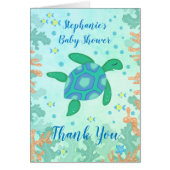Niedliche Schildkrötendusche Danke Karte (Vorne)