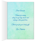 Niedliche Schildkrötendusche Danke Karte (Innen (Rechts))