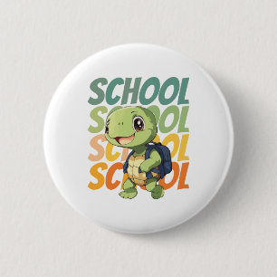 niedliche Schildkrötengabe für die Rückkehr in die Button