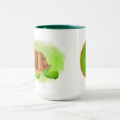 niedliche Schildkrötenliebhaber fügen Monogramm-Ta Tasse (Zentrum)