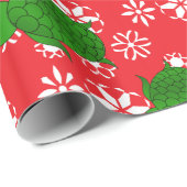 Niedliche Schildkrötenschneeflocken Geschenkpapier (Rolleneckpunkt)