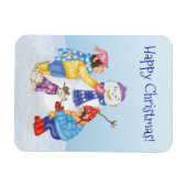 Niedliche Schimpansen Gebäude ein Schneemagnet Magnet (Horizontal)