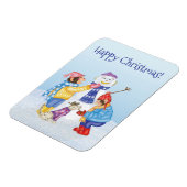 Niedliche Schimpansen Gebäude ein Schneemagnet Magnet (Linke Seite)