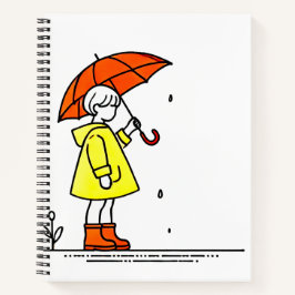 ☂️ | Niedliche SchirmGirl-Note Notizblock