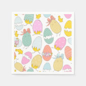 Niedliche Schlachttiere und Ostereier Serviette (Vorderseite)