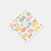 Niedliche Schlachttiere und Ostereier Serviette (Ecke)