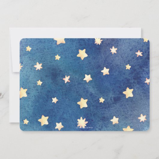 Niedliche Schläfchen Elephant Twinkle Star Baby Sh Einladung (Rückseite)