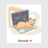 Niedliche Schlafcomputer Aufkleber (Blatt)