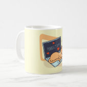 Niedliche Schlafcomputer Kaffeetasse (Vorderseite Links)