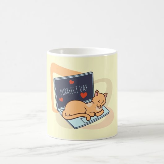 Niedliche Schlafcomputer Kaffeetasse (Mittel)