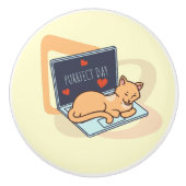 Niedliche Schlafcomputer Keramikknauf (Vorderseite)