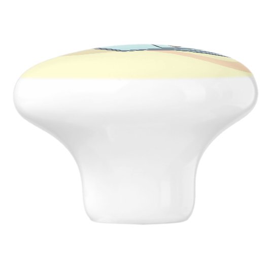 Niedliche Schlafcomputer Keramikknauf (Seitenansicht)