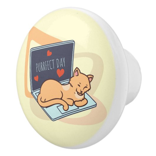 Niedliche Schlafcomputer Keramikknauf (Rechts)