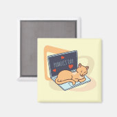 Niedliche Schlafcomputer Magnet (Vorderseite/Rückseite)