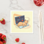 Niedliche Schlafcomputer Serviette (Beispiel)
