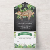 Niedliche Schlafcouch Kinderdusche All In One Einladung (Innen Boden)