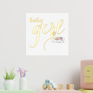 Niedliche schlafende kleine Typografie Gold Foliendrucke