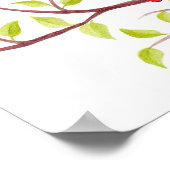 Niedliche Schläfeneule auf einem Cartoon Poster (Ecke)