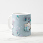 Niedliche Schlafkätzchen und deren Farbmuster Kaffeetasse (Vorderseite Links)