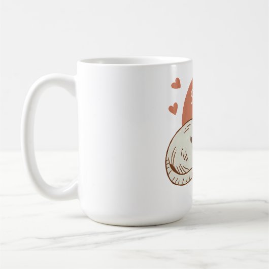 Niedliche Schlafkatze Kaffeetasse (Links)