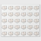 Niedliche Schlafkatze - Kindergeschenk Geschenkpapier (Flach)