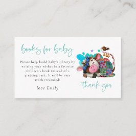 Niedliche Schlafkuchenbücher für Babydusche Begleitkarte