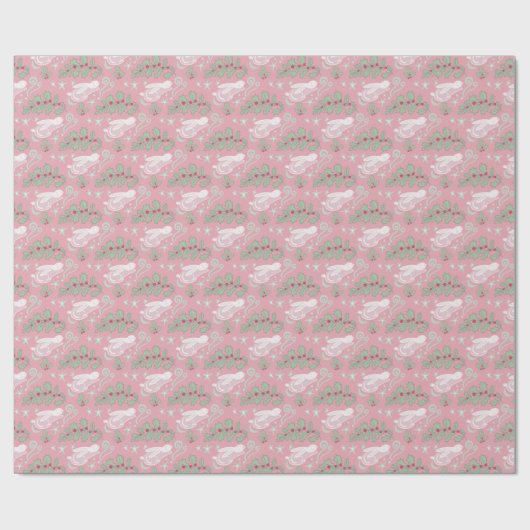 Niedliche schlaflose Winterkaninchen Geschenkpapier (Flach)