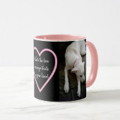 Niedliche Schlaflosigkeit Weißer Hund Liebe Nachri Tasse (VorderseiteRechts)