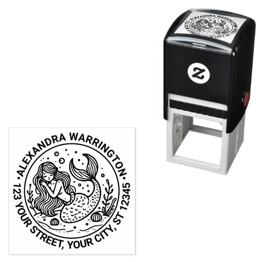 Niedliche Schlafmaid Name Rücksendeadresse Permastempel (Beispiel)