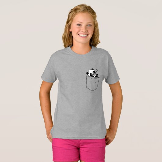 Niedliche Schlafpanda in der Tasche T-Shirt (Vorne ganz)